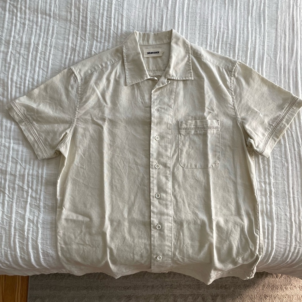 Men's Linen/Cotton Short Sleeve Shirt